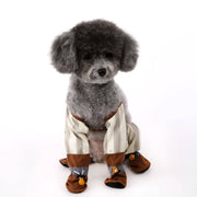Autumn and Winter Dog Outing Dustproof Pants – Warm Striped Pet Clothes for Small and Medium Dogs | PonnPet
